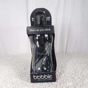Bobble Black Carry Cap Reusable Plastic BPA Free Water Bottle 18.5FL OZ